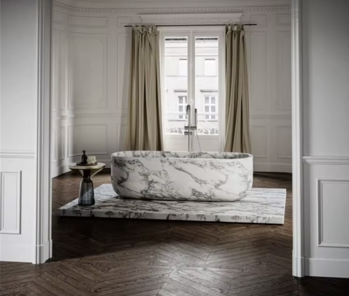 Calacatta Marble Bathtub 1700